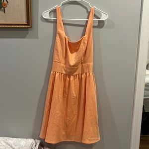 peach dress